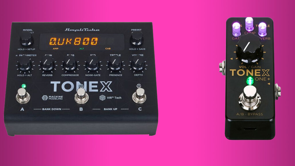 Tonex regular pedal next to tonex one plus.
